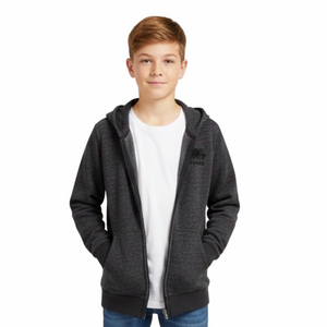 Roots Dark Gray Salt & Pepper Zippered Hoodie Jacket Sweatshirt Size XXL 13-14